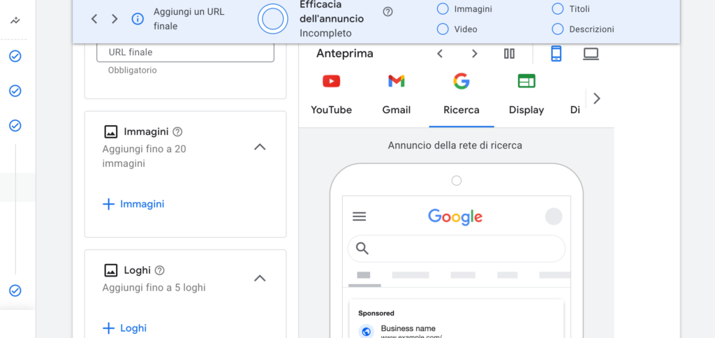 Pubblicità su Google campagne performance Max